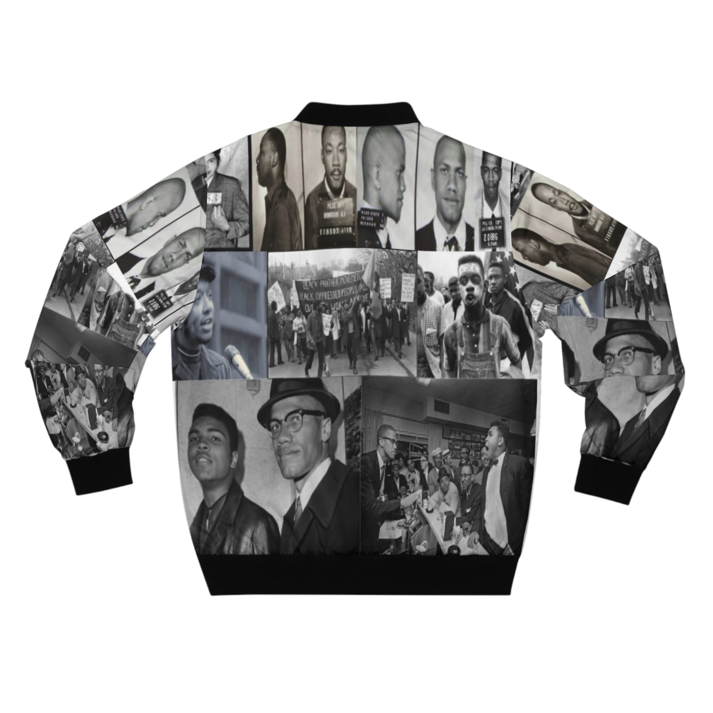 Black Men AOP Bomber Jacket